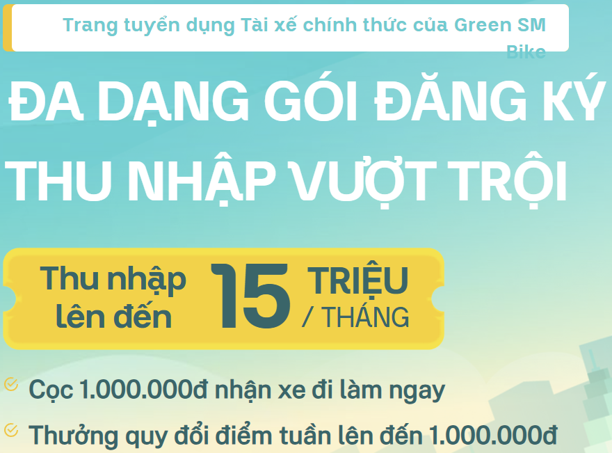 🛵 Cơ Hội Việc Làm Hấp Dẫn: Xanh SM Tuyển Dụng Tài Xế Xe Máy Trên Toàn Quốc – Thu Nhập Hấp Dẫn! Ảnh chụp màn hình 2026 09 25 003453
